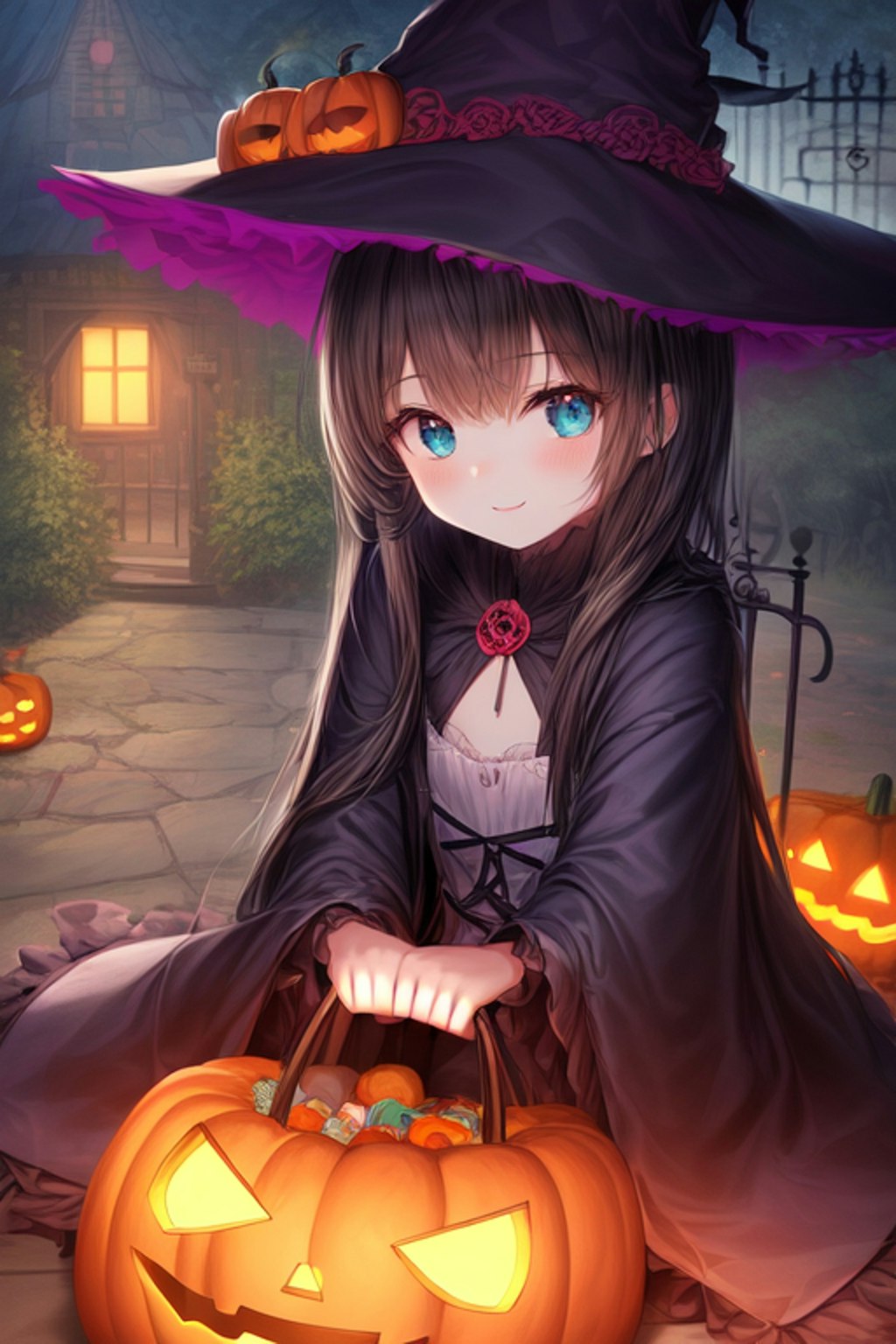 ハロウィンの魔女っ子たち