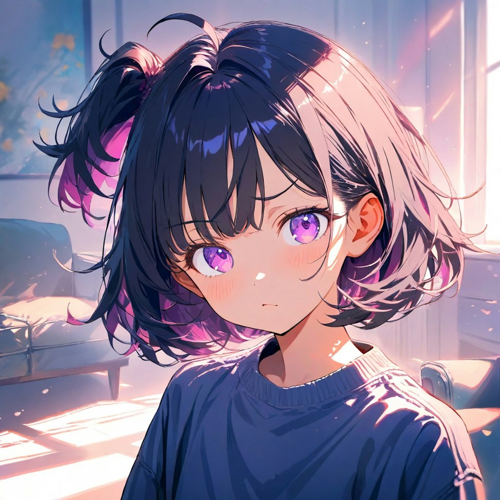 黒髪サイドアップちゃん