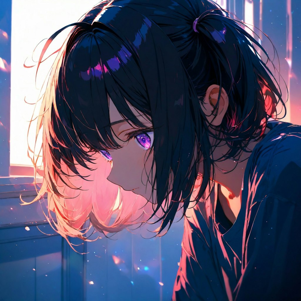 黒髪サイドアップちゃん