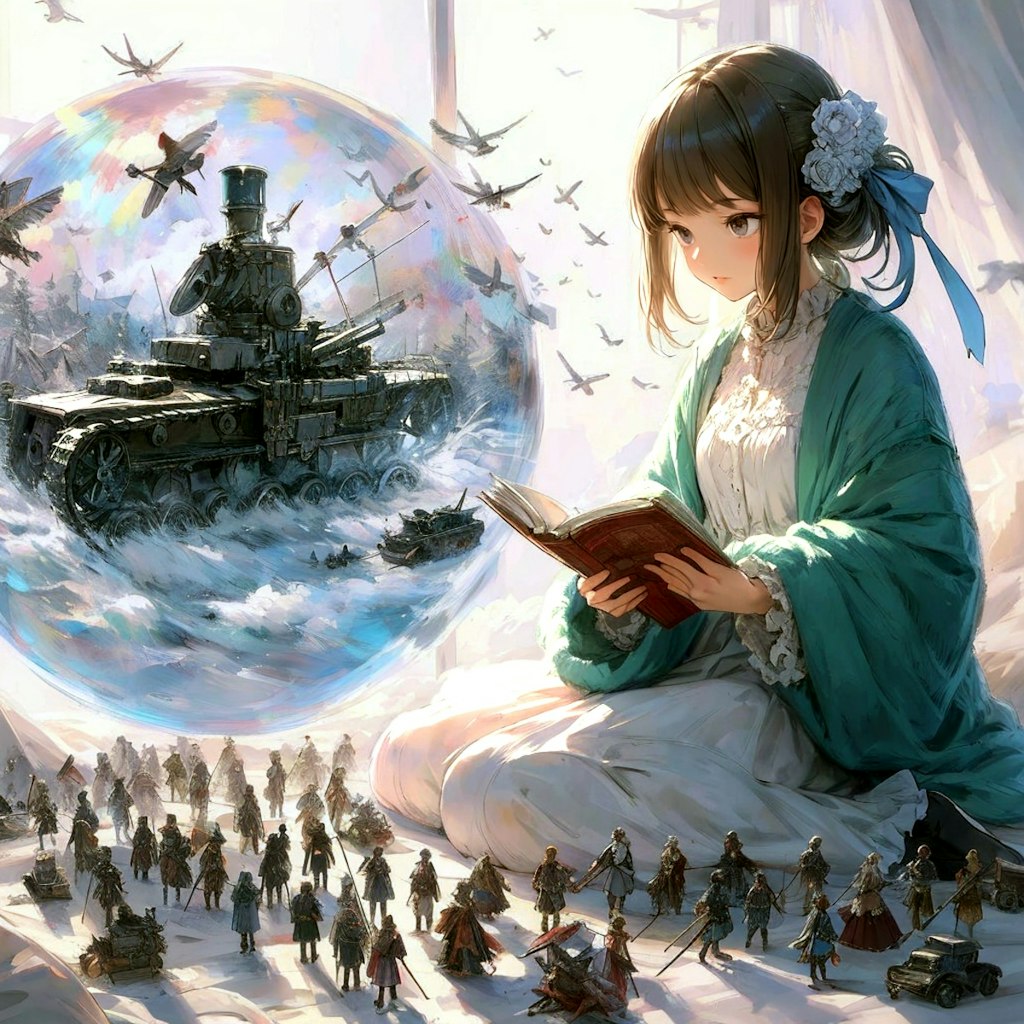 戦記物を読む (空想する少女②)