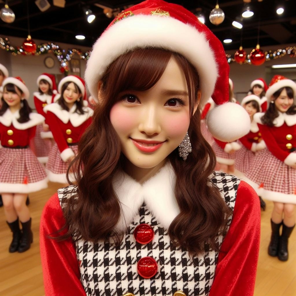 クリスマスライブのリハーサル中