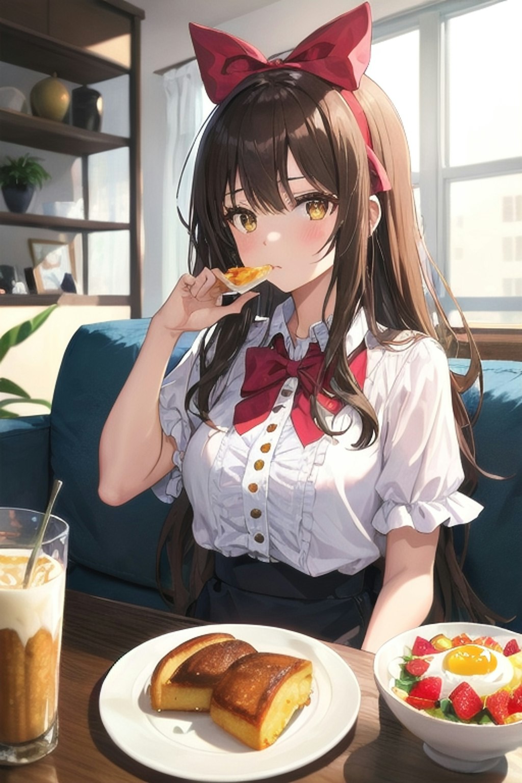 なごみちゃん朝食もぐもぐタイム♡