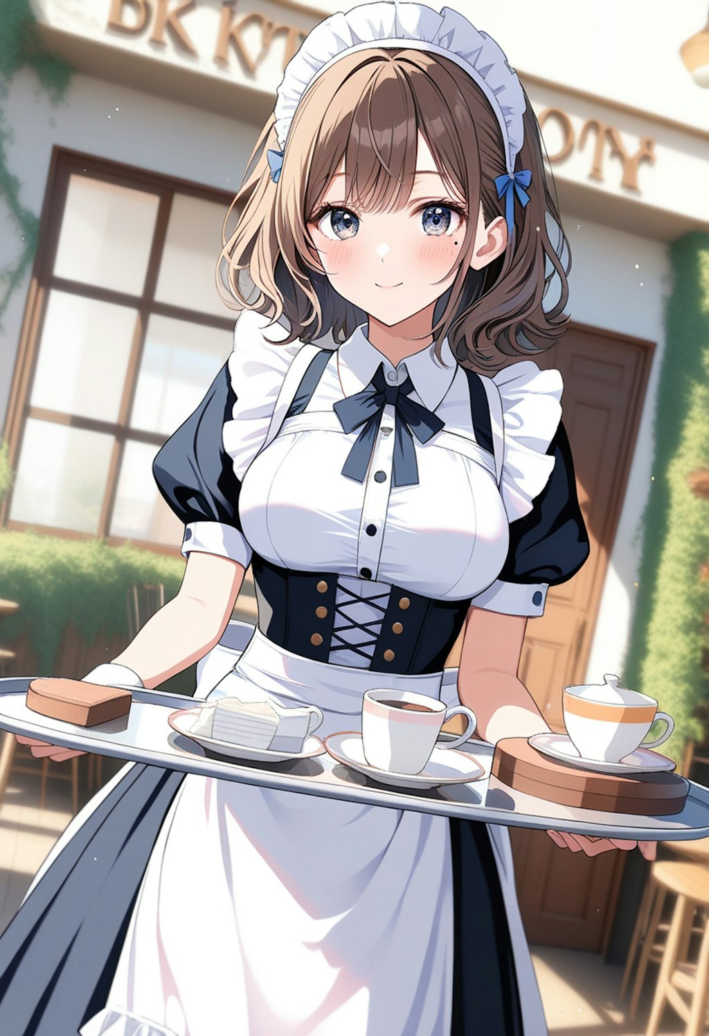 メイドカフェで働く女の子