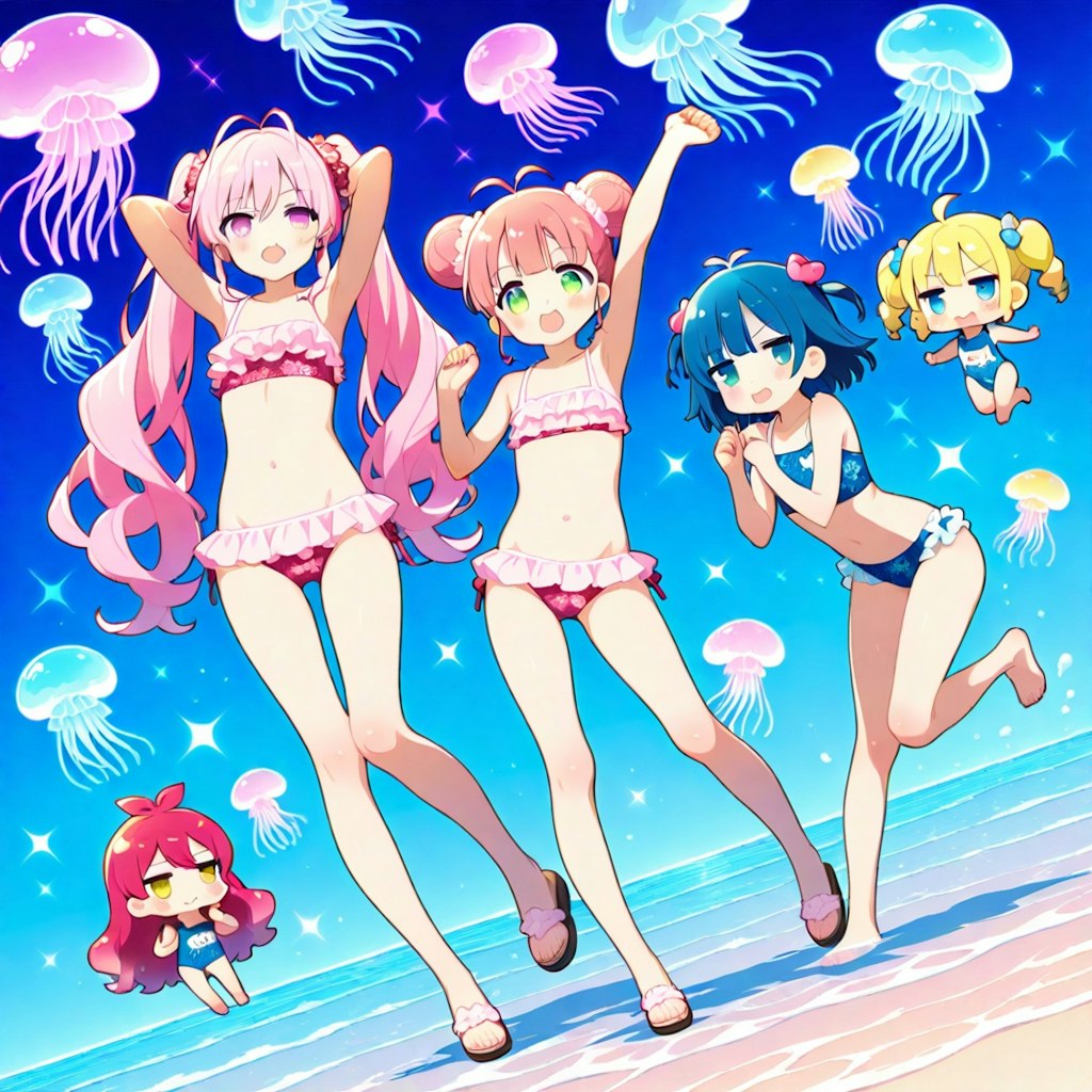 クラゲと女の子