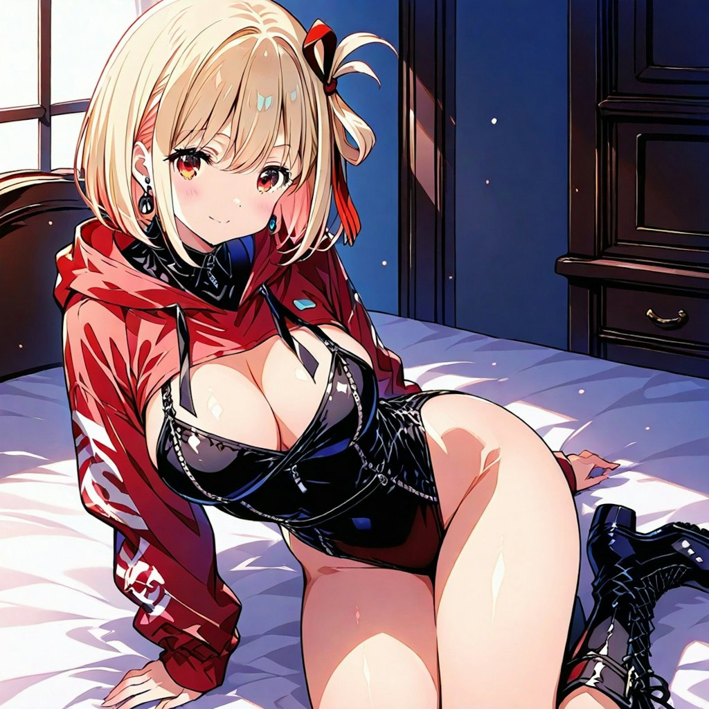 金髪ショート新体操美少女のジータちゃんと千束ちゃん
