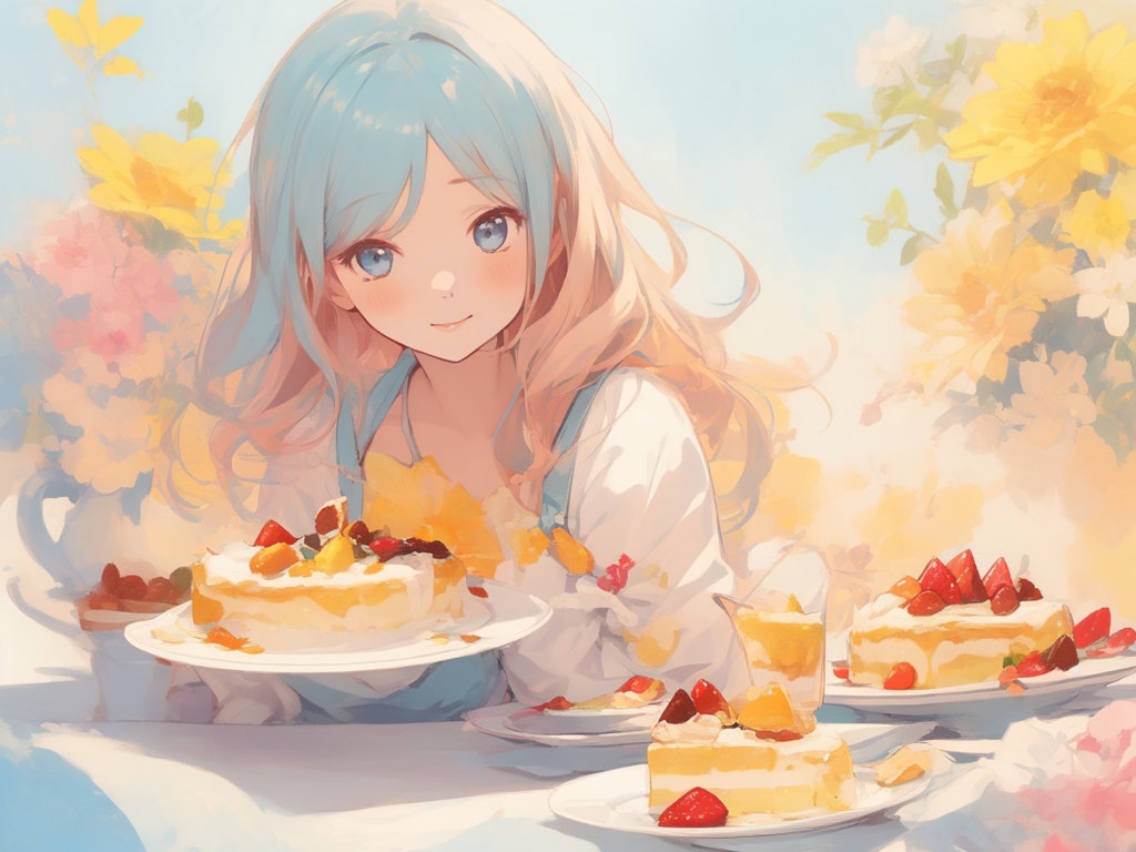 Girl eating dessert 1