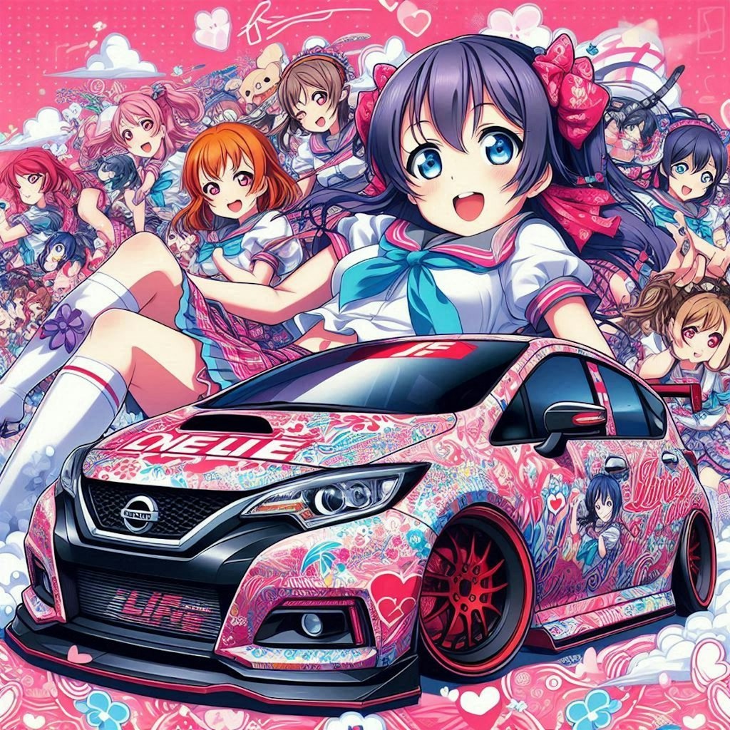 ラブライブ日産ノートのドリ車