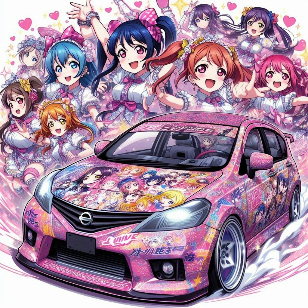 ラブライブ日産ノートのドリ車