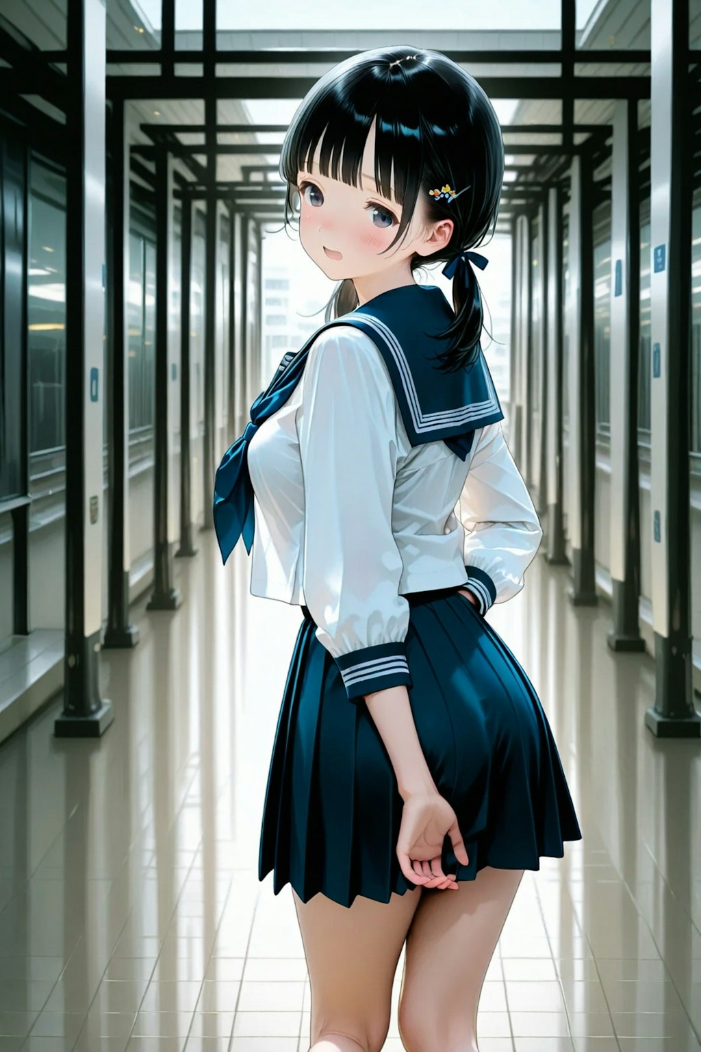後ろの視線を気にする次女ちゃん🌕✨