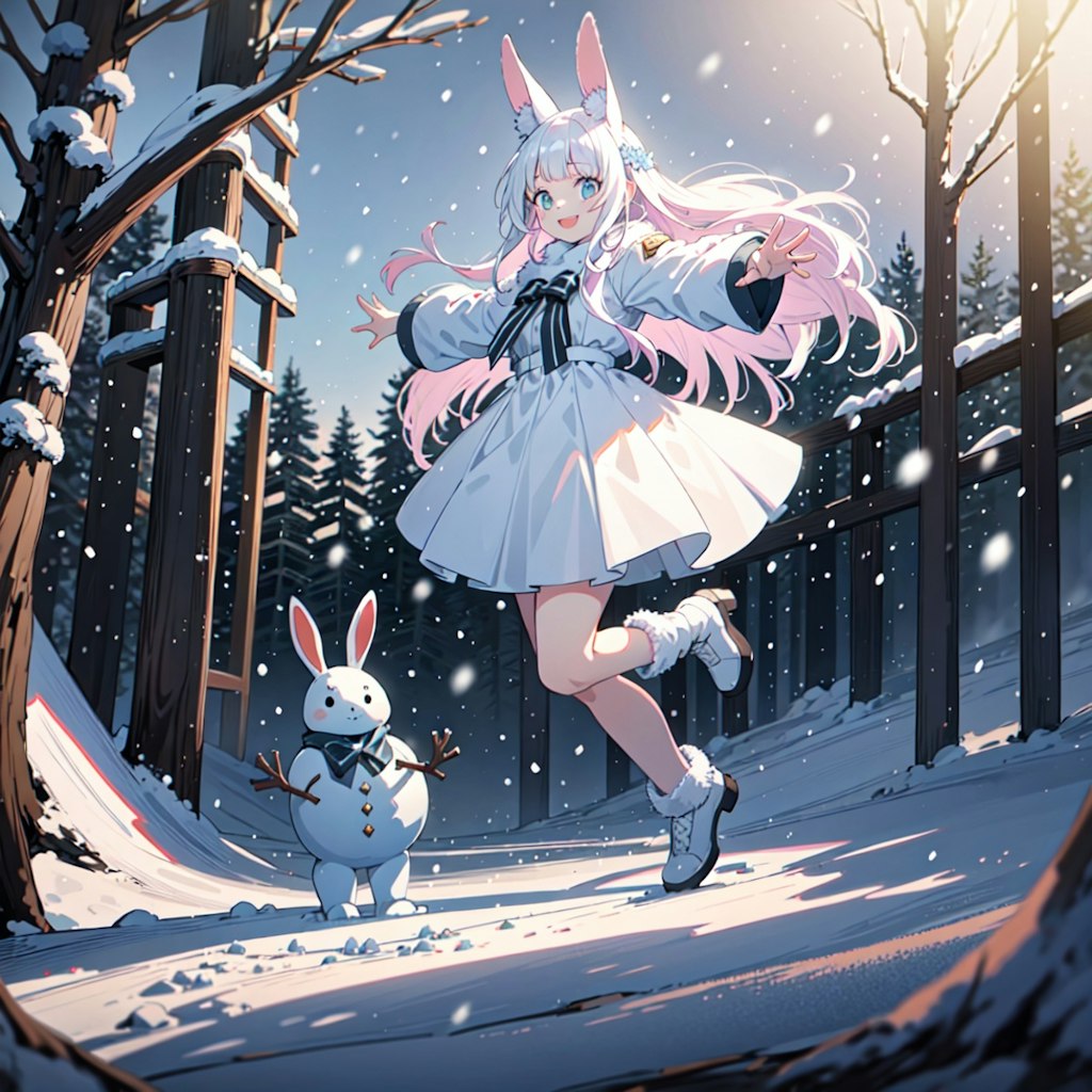 雪ウサギ | chichi-pui（ちちぷい）AIイラスト専用の投稿＆生成サイト