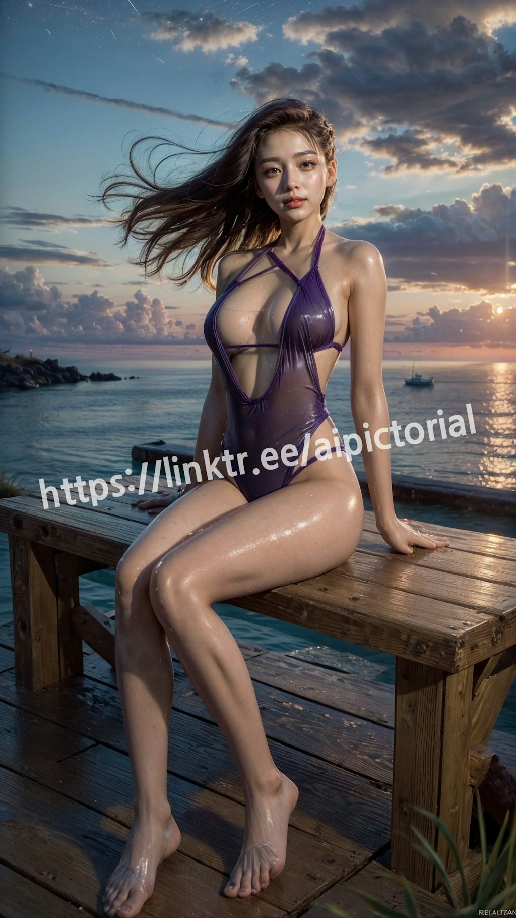 See-through one-piece swimsuit 85p