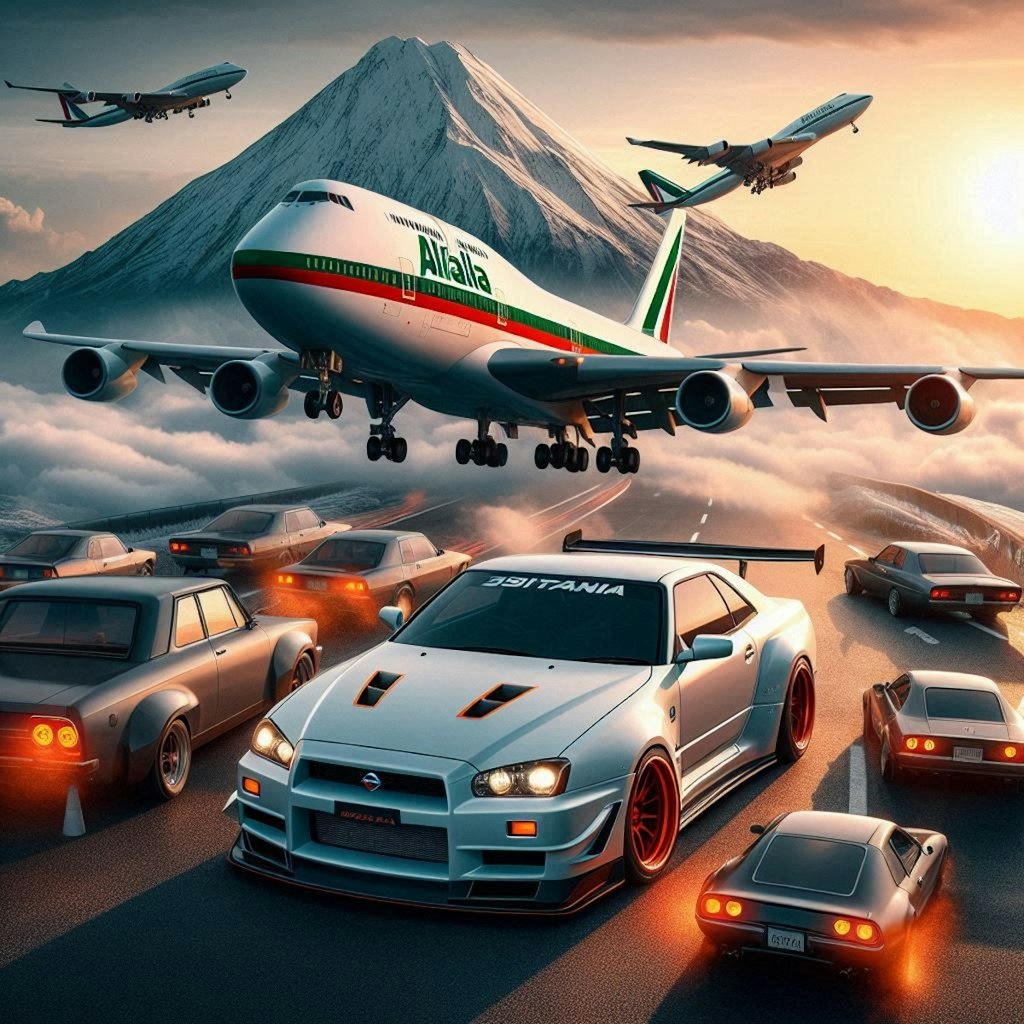 アリタリア航空とスカイラインGT-R