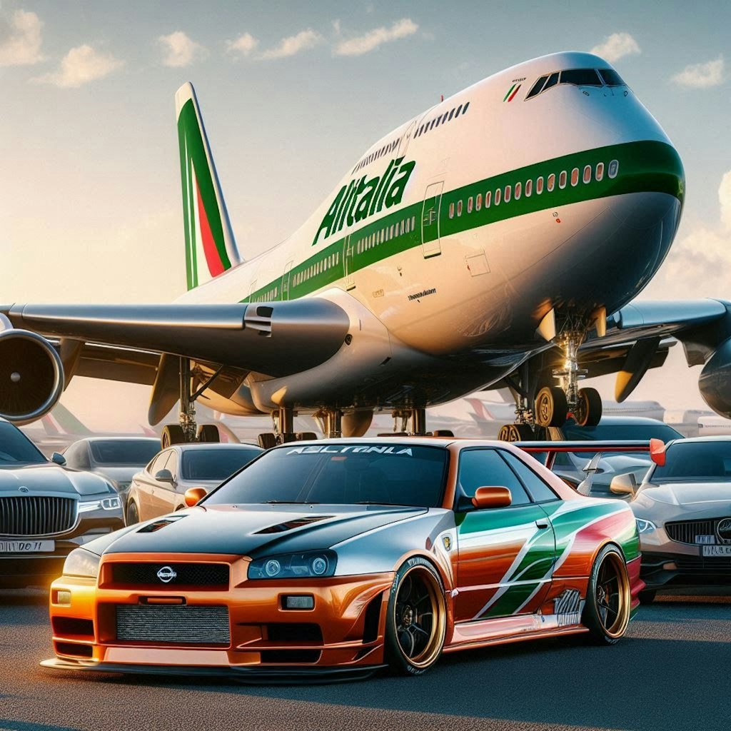 アリタリア航空とスカイラインGT-R