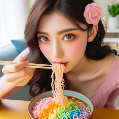 color noodle | の人気AIイラスト・グラビア
