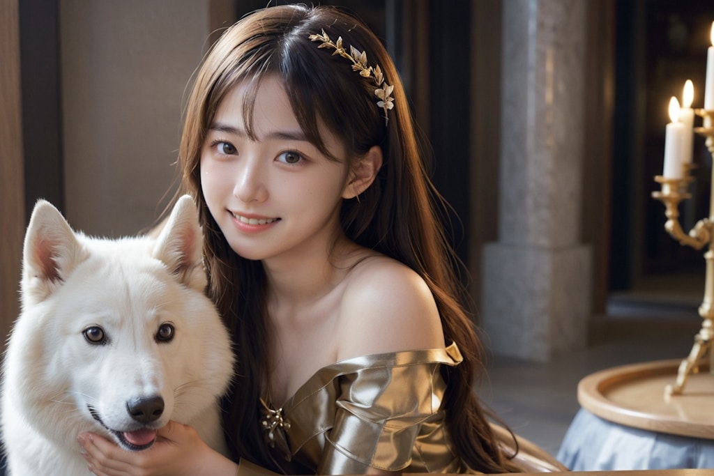 白い犬と王女