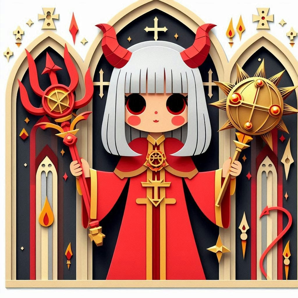悪魔神官ちゃんのペーパーアート