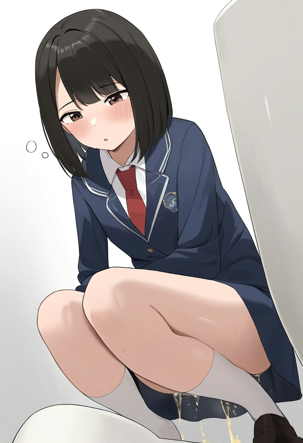 和式トイレでおしっこをするJK