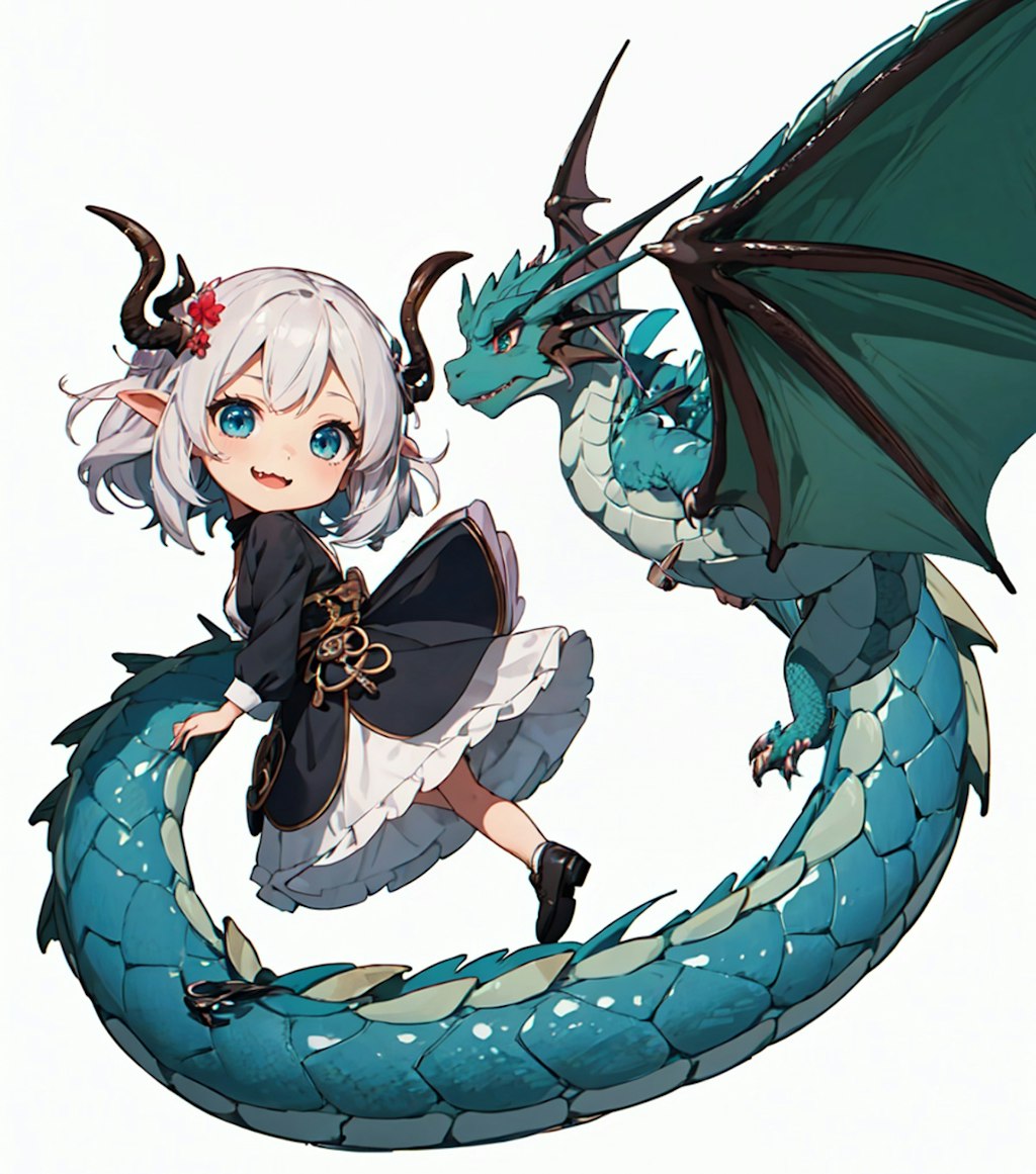 ドラゴンと仲良し