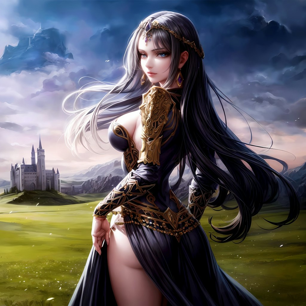 ファンタジーの世界で魅了する幻想の騎士団長の女性騎士