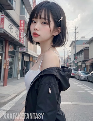 Pretty Short Hair Asian Girl