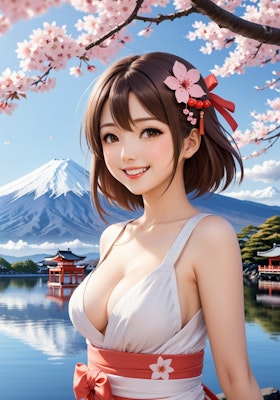 富士と桜と巫女さんと48　20240323