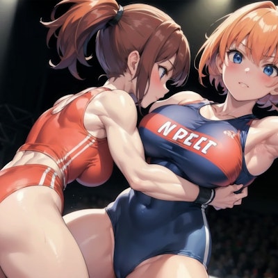 muscle girl wrestling!!
