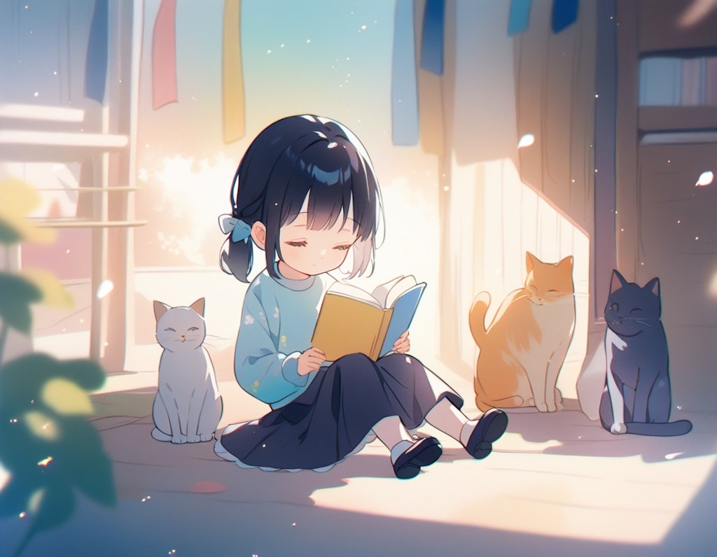 猫と読書と眠りこける私