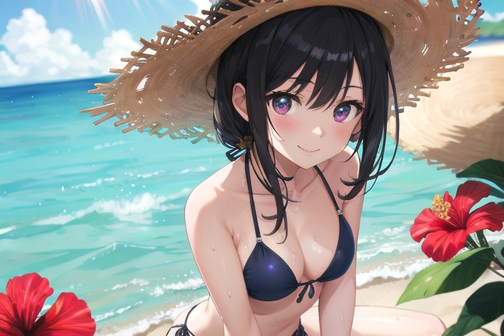 砂浜でのひととき