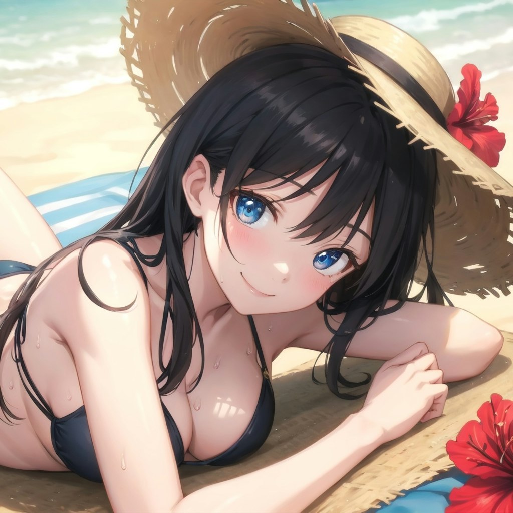 砂浜でのひととき