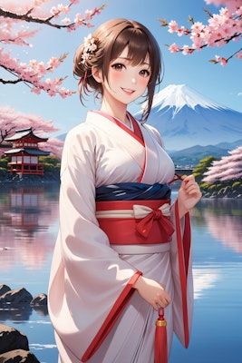 富士と桜と巫女さんと12　20240320