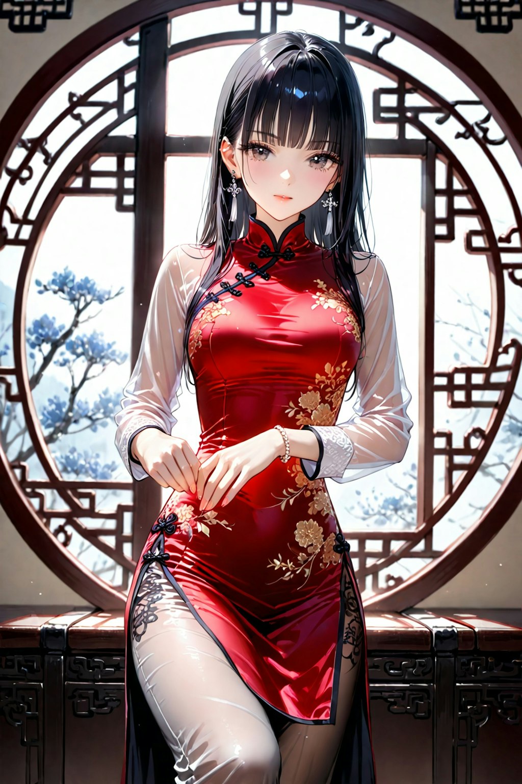 【Today's illustration】china dress⑤