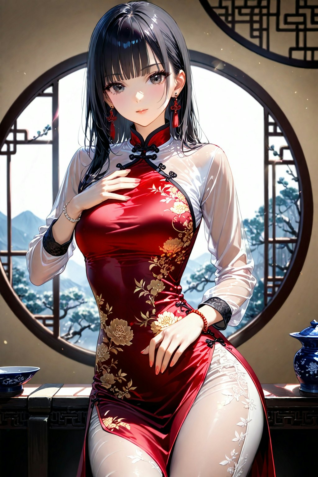 【Today's illustration】china dress⑤