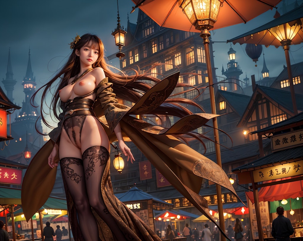 異世界の女商会店主と夜市R18