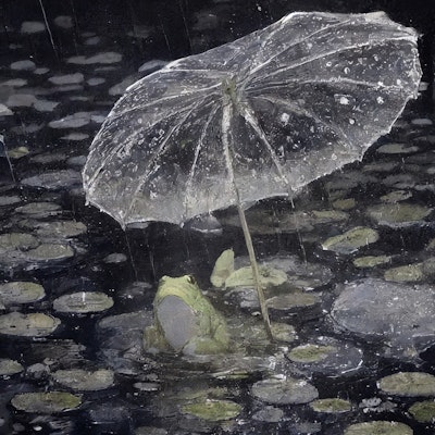 葉っぱの雨傘