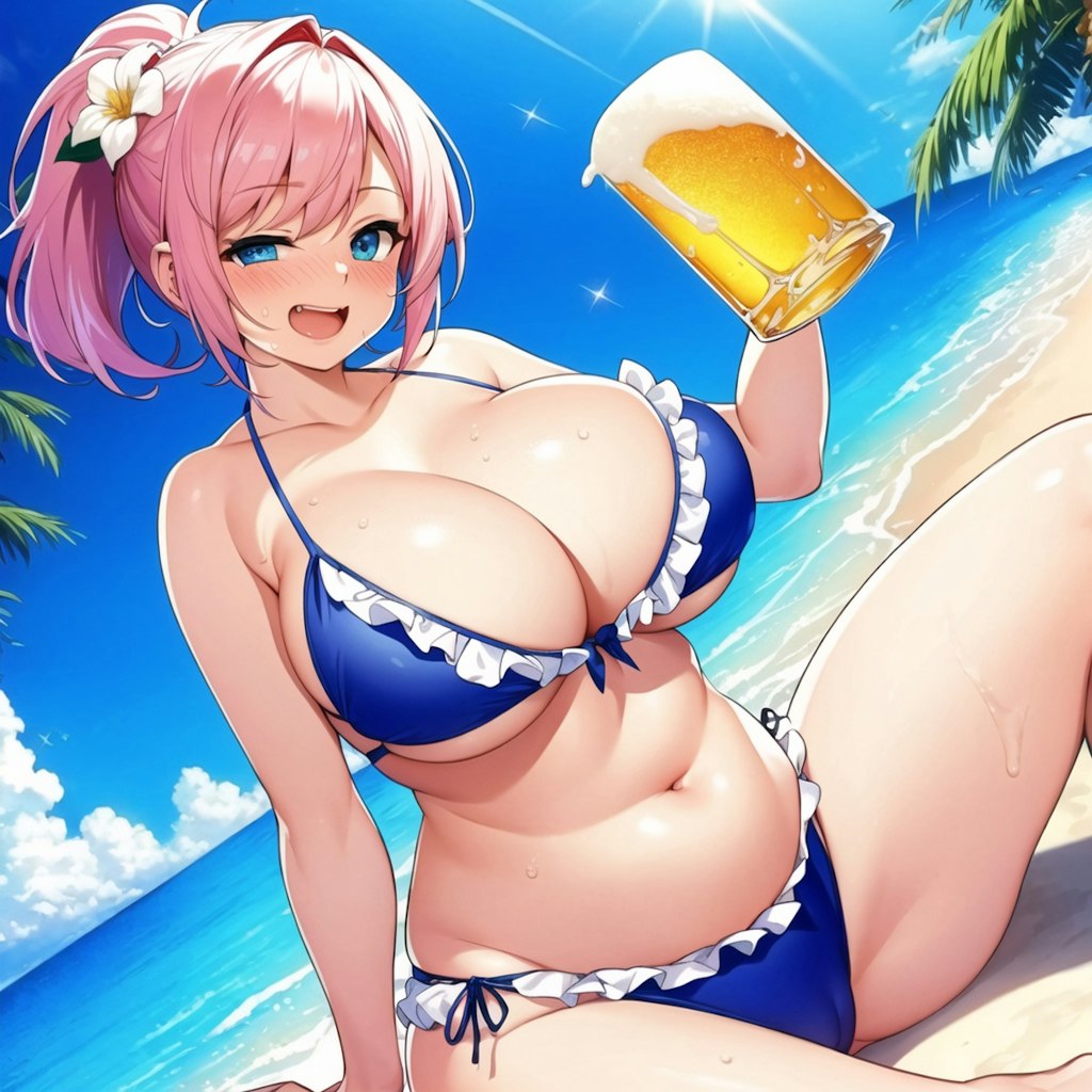 やっぱ夏はビールっしょ!!...からのダウン↷