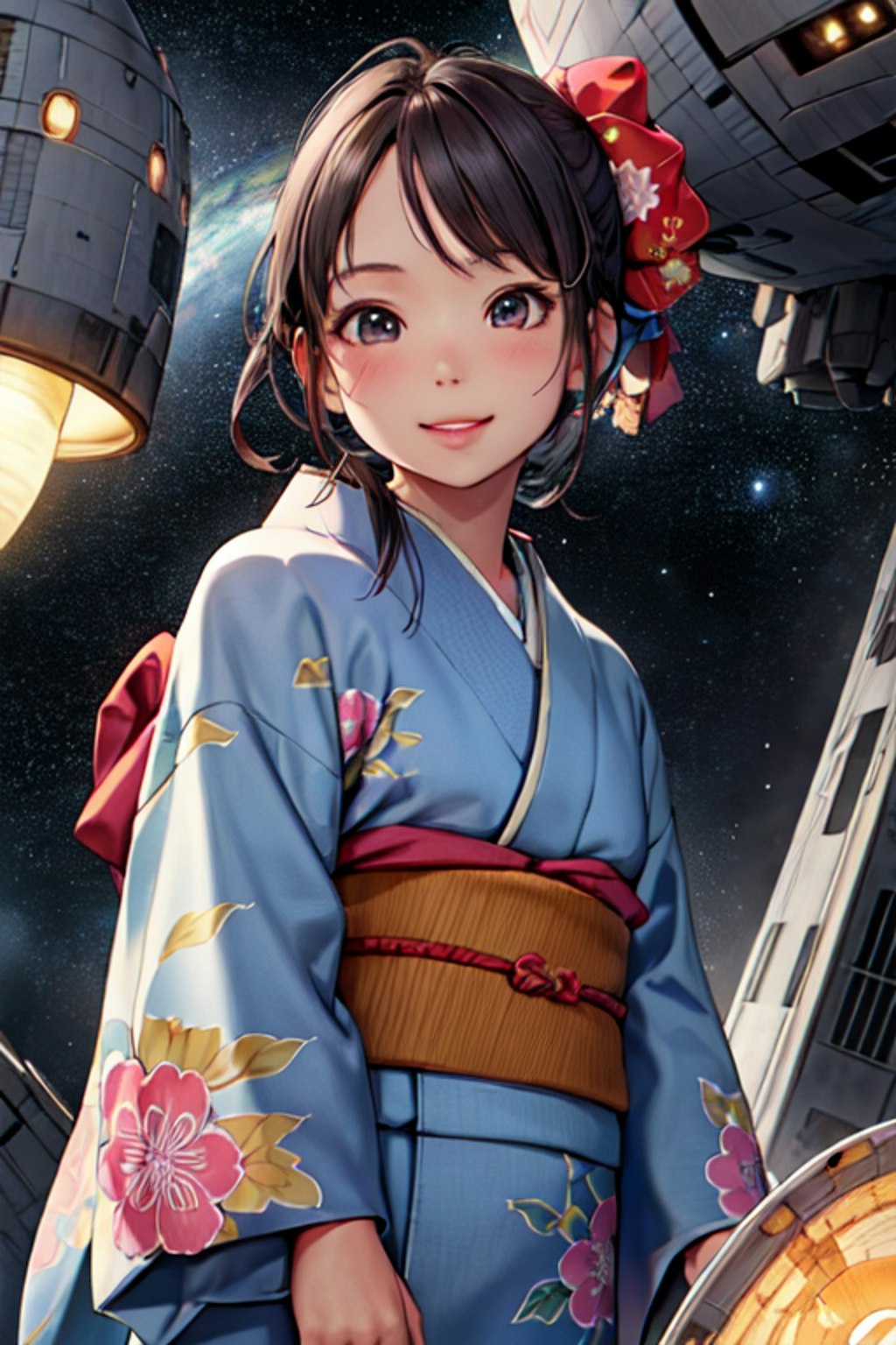 宇宙で和服