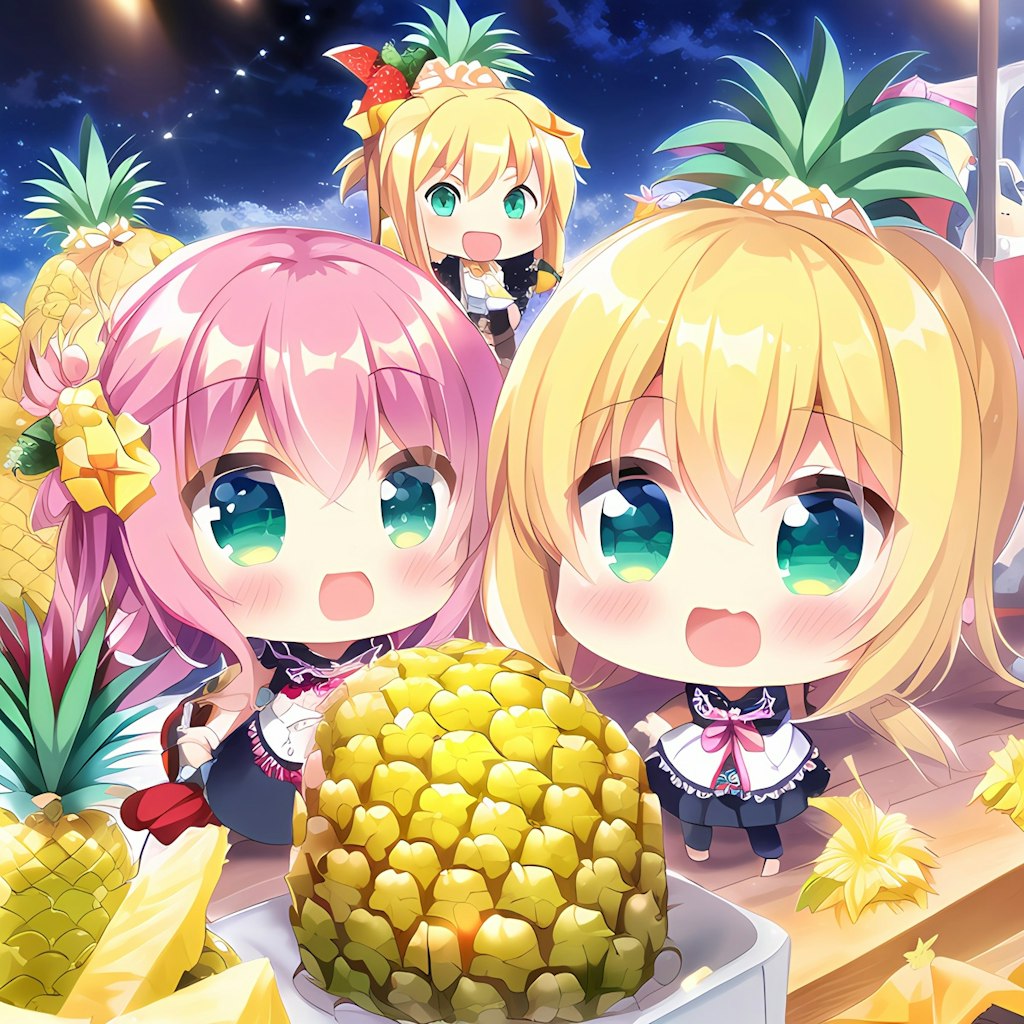 パイナポォの妖精がみんなに🍍をお届け