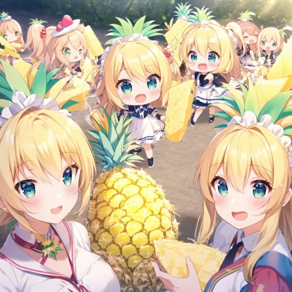 パイナポォの妖精がみんなに🍍をお届け