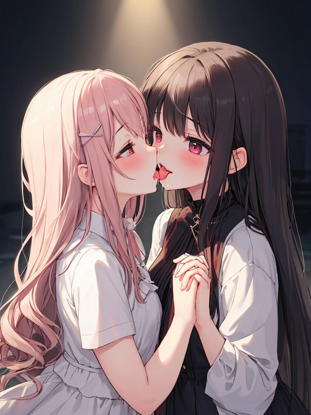 手繋ぎキス