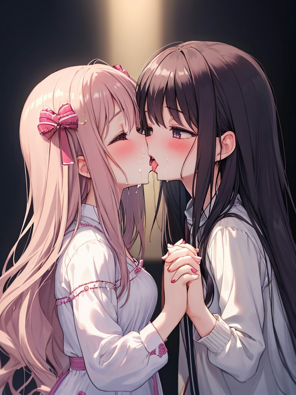 手繋ぎキス