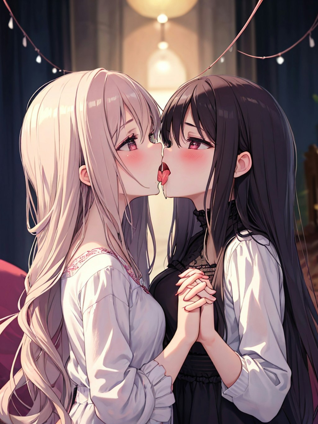 手繋ぎキス