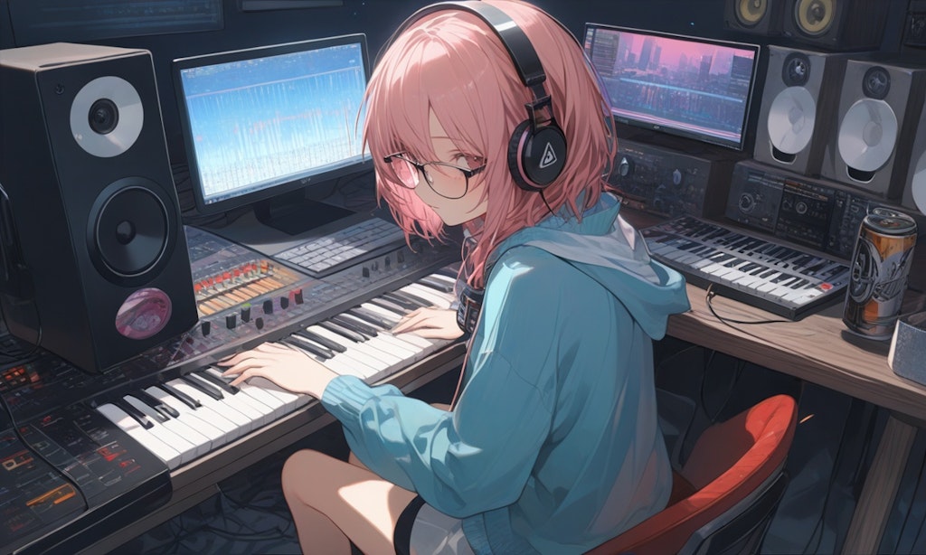 作曲中