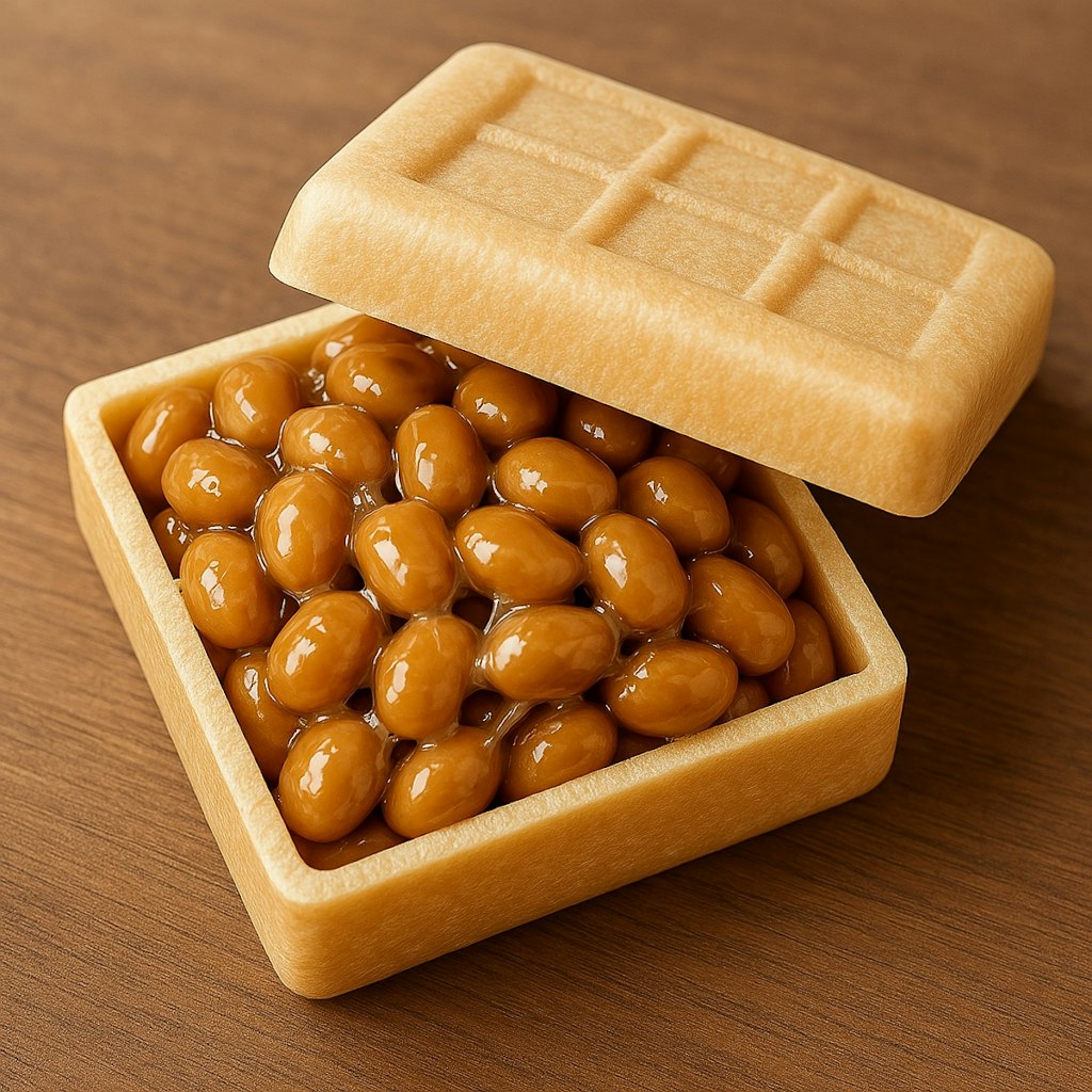 納豆モナカできたよ！