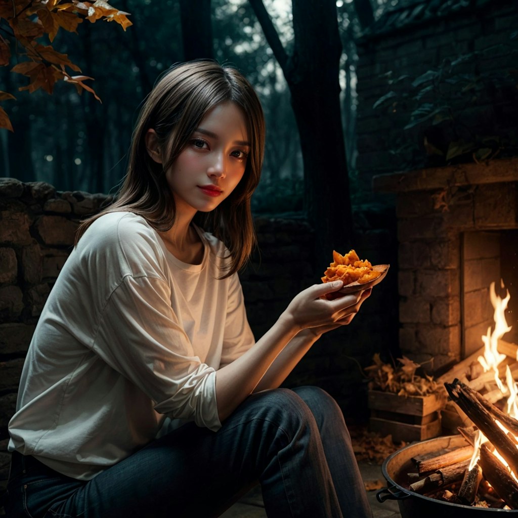 焼き芋好きなお姉さん