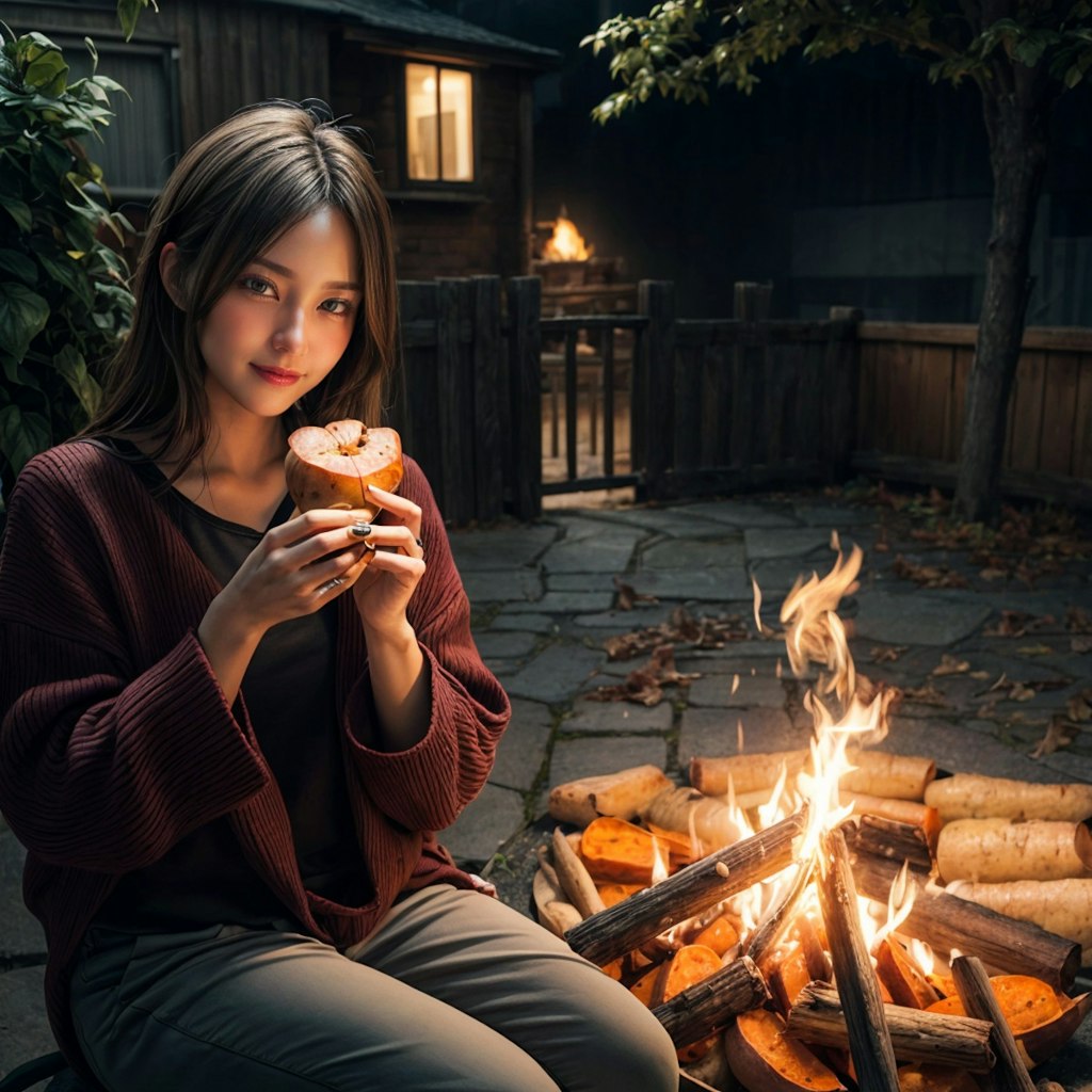 焼き芋好きなお姉さん