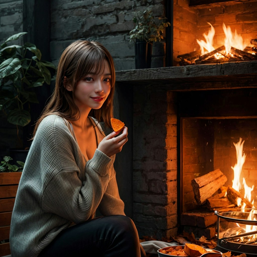 焼き芋好きなお姉さん