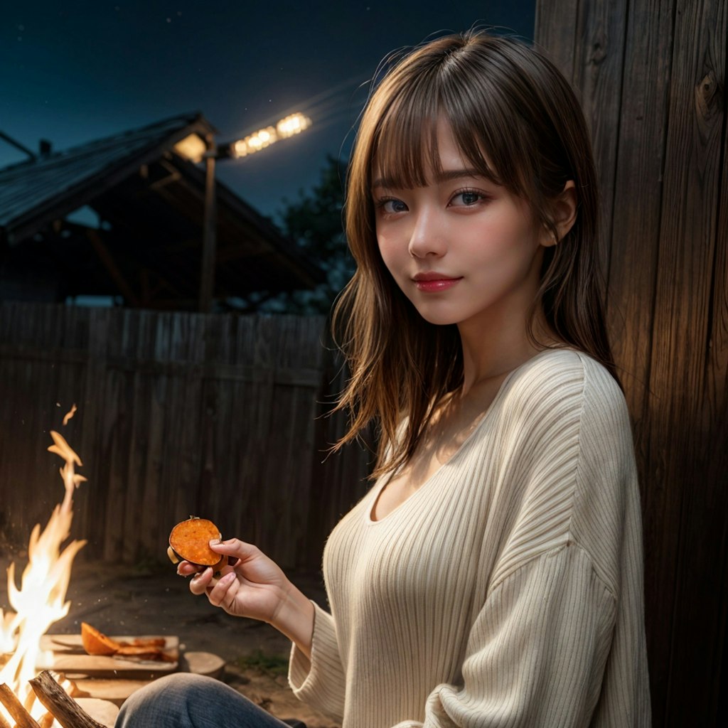 焼き芋好きなお姉さん