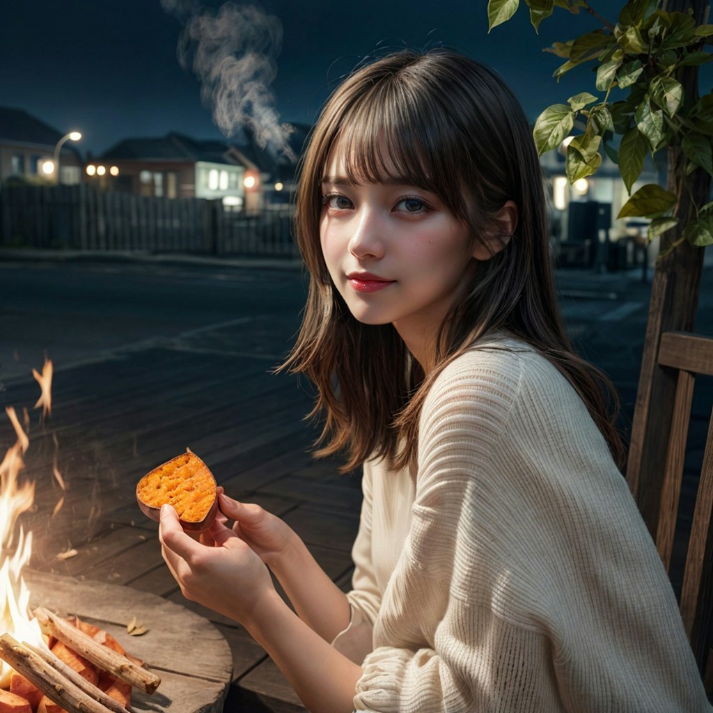 焼き芋好きなお姉さん