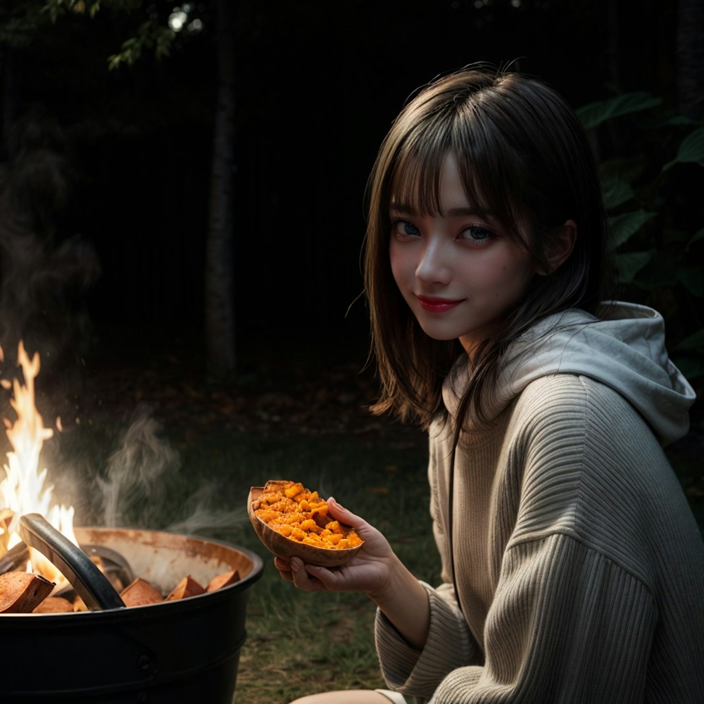 焼き芋好きなお姉さん