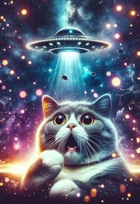 UFOを初めて見た猫